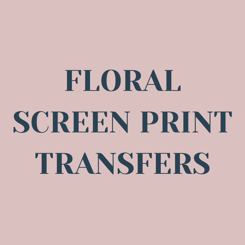 Floral Screen Print Transfers