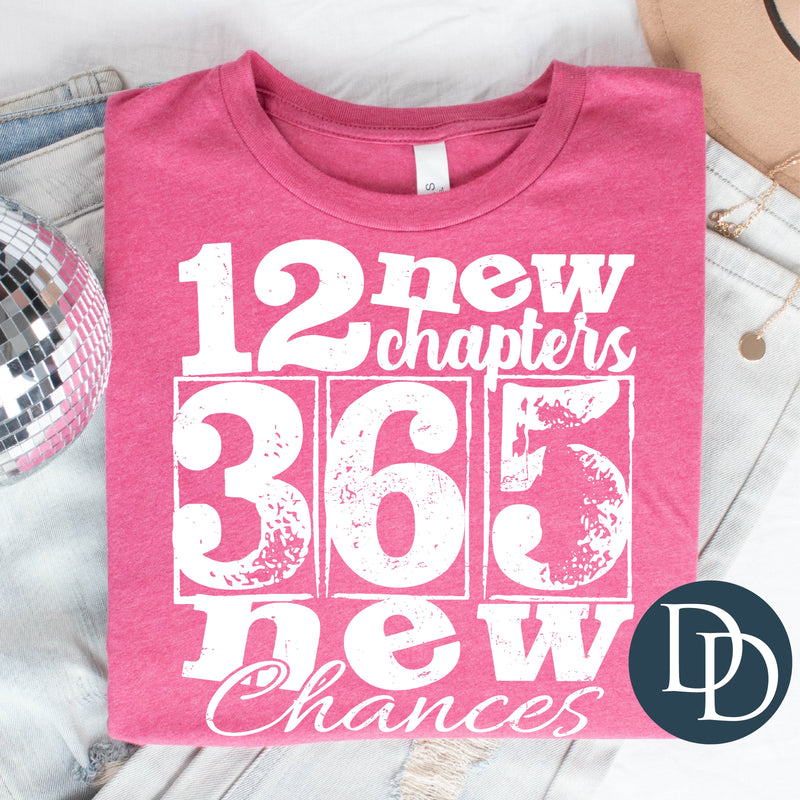 12 New Chapters New Years Grunge (White Ink) *Screen Print Transfer*