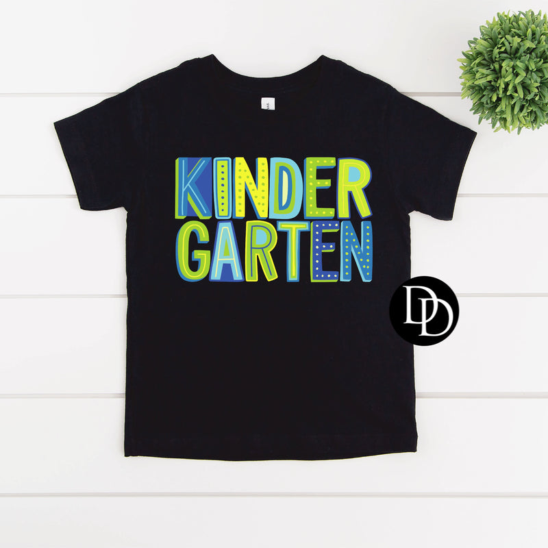 Blue Green Kindergarten Grade *DTF Transfer*