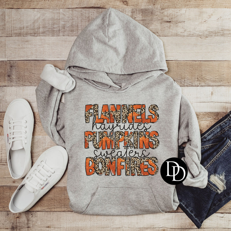 Flannels Pumpkins Bonfires *DTF Transfer*