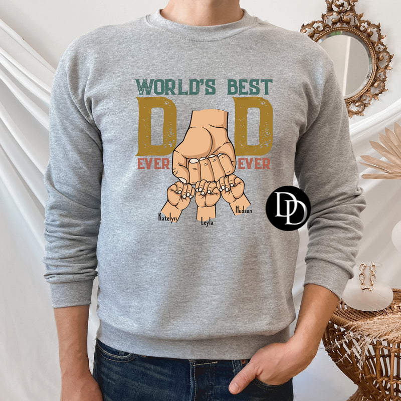 Customizable World's Best Dad  *DTF Transfer*