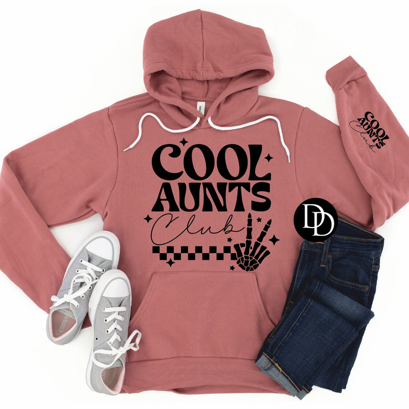 Cool Aunts Club With Pocket Accent (Black Ink) *Screen Print Transfer*