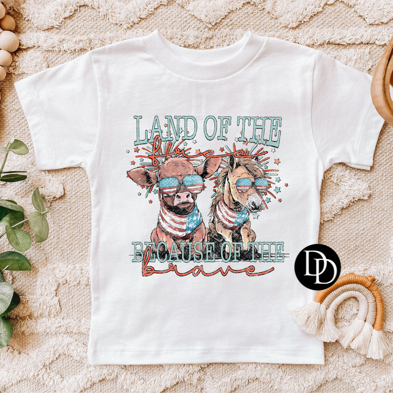 Patriotic Animals Land Of The Free *Sublimation Print Transfer*