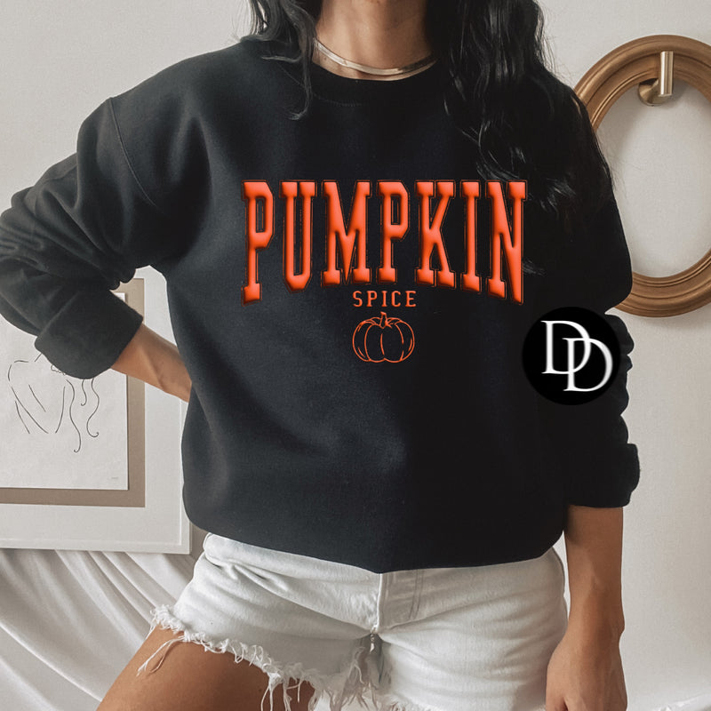 Oversized Pumpkin Spice (Orange Ink)*Puff Screen Print Transfer*