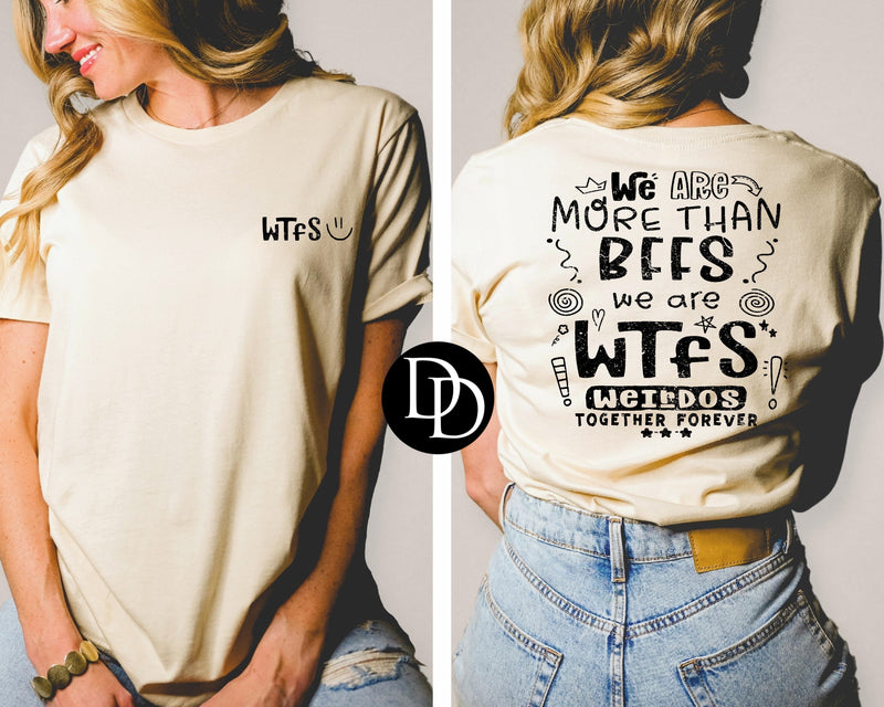 We Are More Than BFFS With Pocket Accent (Black Ink)  *Screen Print Transfer*