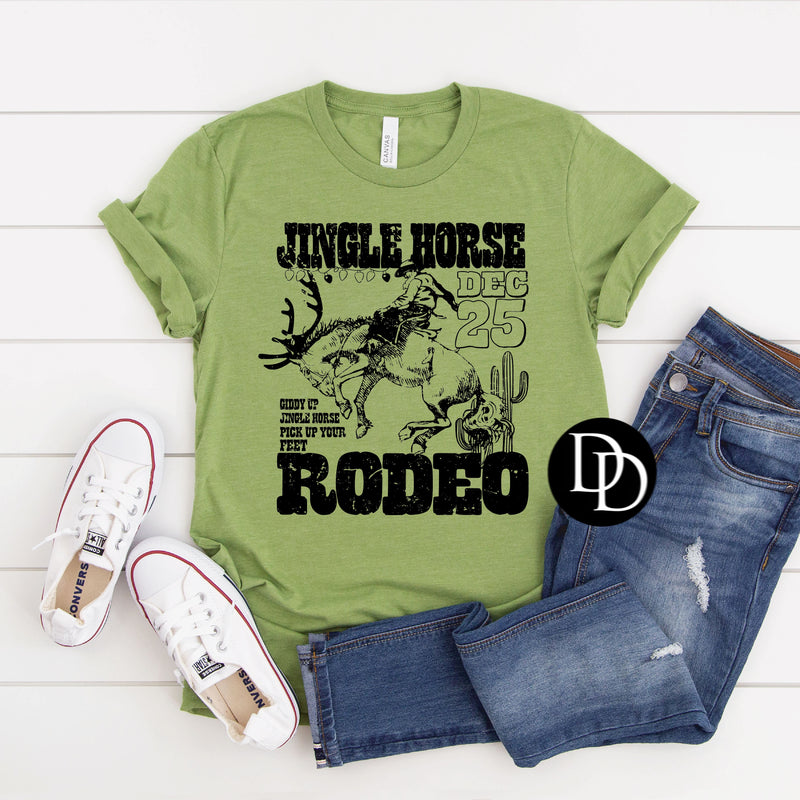 Jingle Horse Rodeo (Black Ink)*Screen Print Transfer*