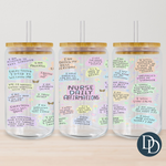 Nurse Daily Affirmations Tumbler Print  *Sublimation Print Transfer*