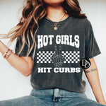 Hot Girls Hit Curbs (White Ink)  *Screen Print Transfer*