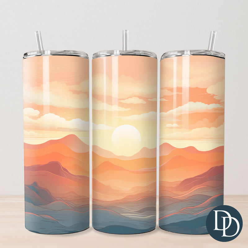 Desert Sunrise Tumbler Print *Sublimation Print Transfer*