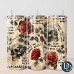 Dark Romance Floral Tumbler Print *Sublimation Print Transfer*