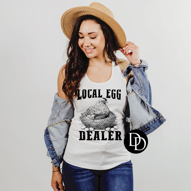 Local Egg Dealer (Black Ink) - NOT RESTOCKING - *Screen Print Transfer*