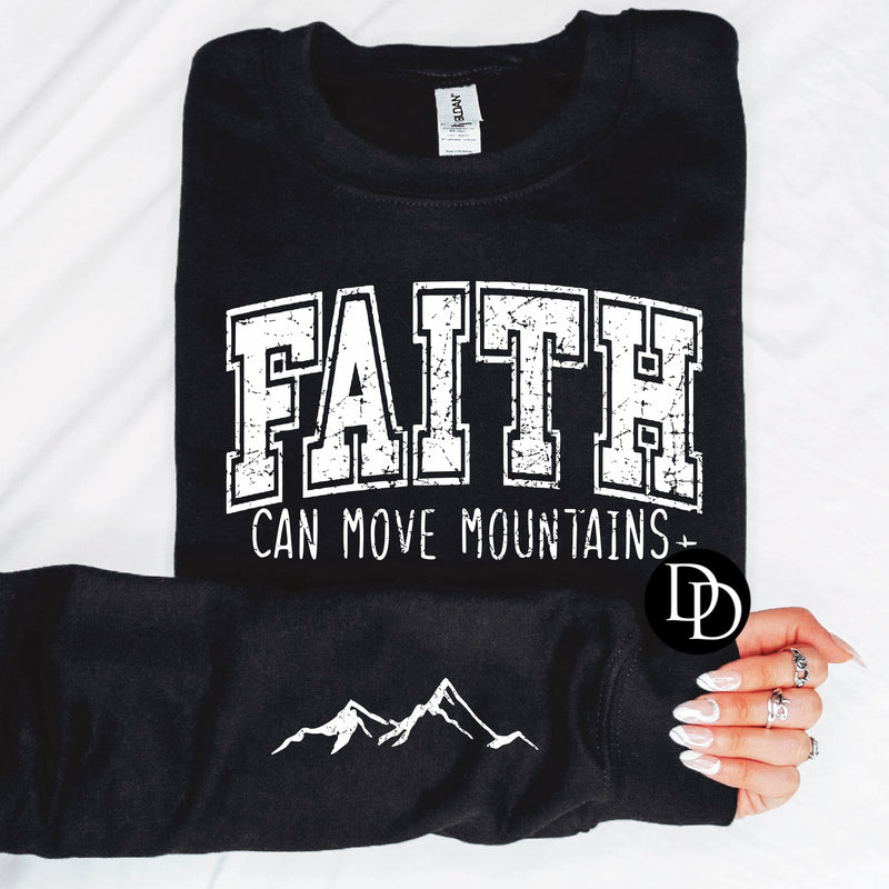 Faith With Sleeve Accent (White Ink) - NOT RESTOCKING - *Screen Print Transfer*