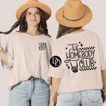 The Homebody Club With Pocket Accent (Black Ink) *Screen Print Transfer*