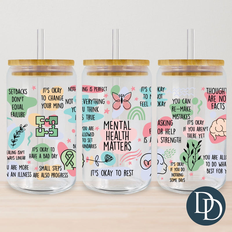 Mental Health Matters UV DTF Cup Wrap