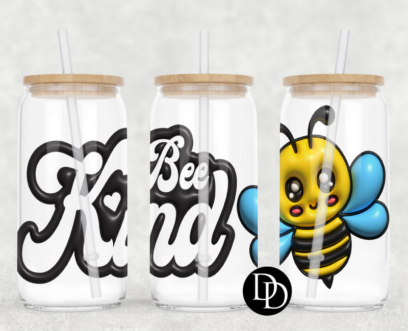Bee Kind 3D UV DTF Cup Wrap