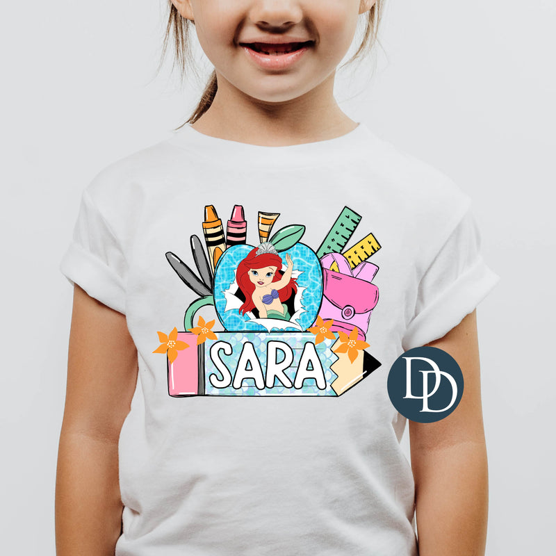 Mermaid Back To School Name *DTF Transfer*