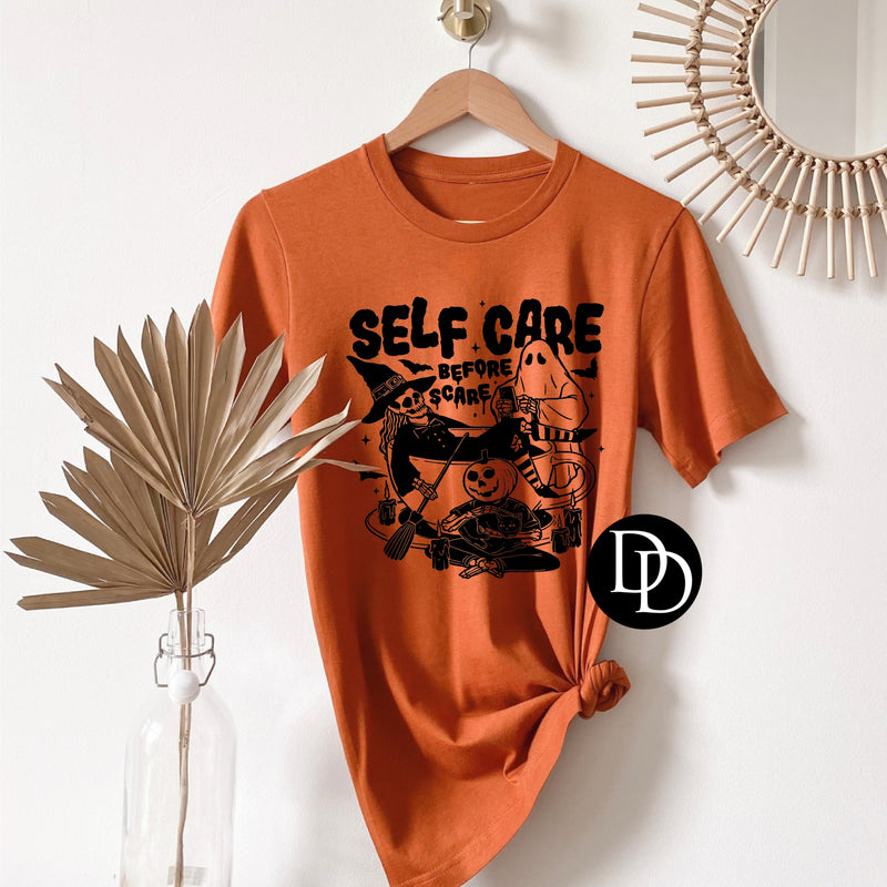 Self Care Before Scare (Black Ink) *Screen Print Transfer*