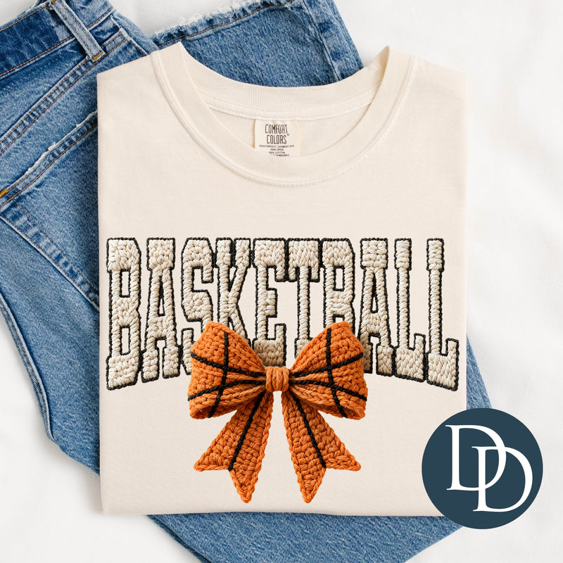 Basketball Bow Athletic Faux Yarn *DTF Transfer*