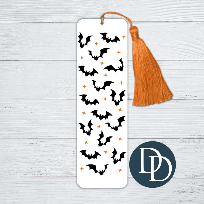Bats And Orange Stars *UV DTF Bookmark Decal*