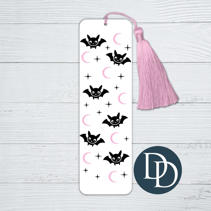 Bats And Pink Moons *UV DTF Bookmark Decal*