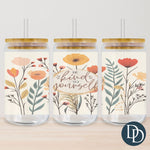 Be Kind To Yourself Flowers Tumbler Print *Sublimation Print Transfer*