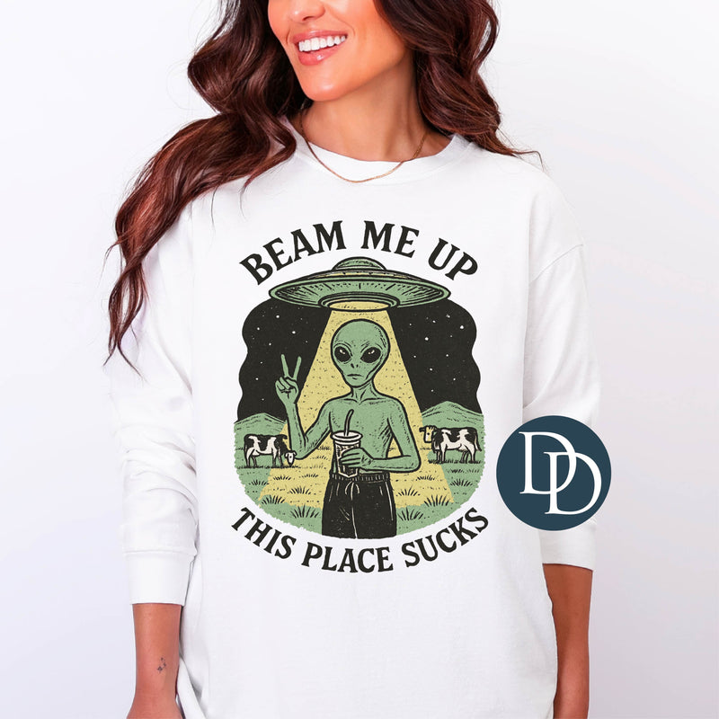 OVERSIZED Beam Me Up *DTF Transfer*