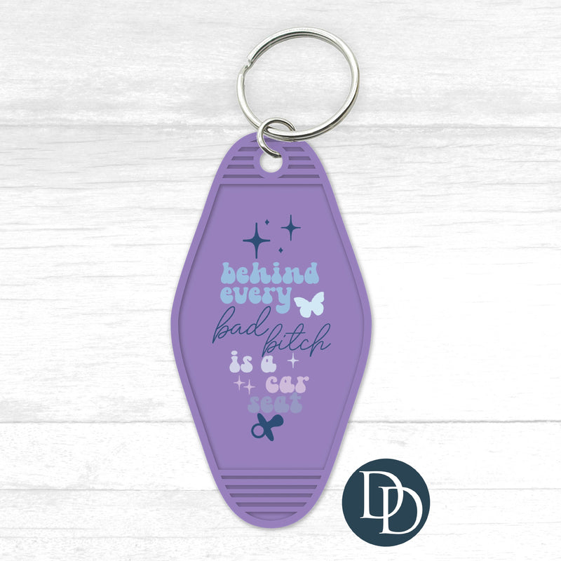 Behind Every Bad B Motel Keychain UV DTF Decal