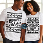 Bend Over Oversized Ugly Christmas Sweater (Black Ink) *Screen Print Transfer*