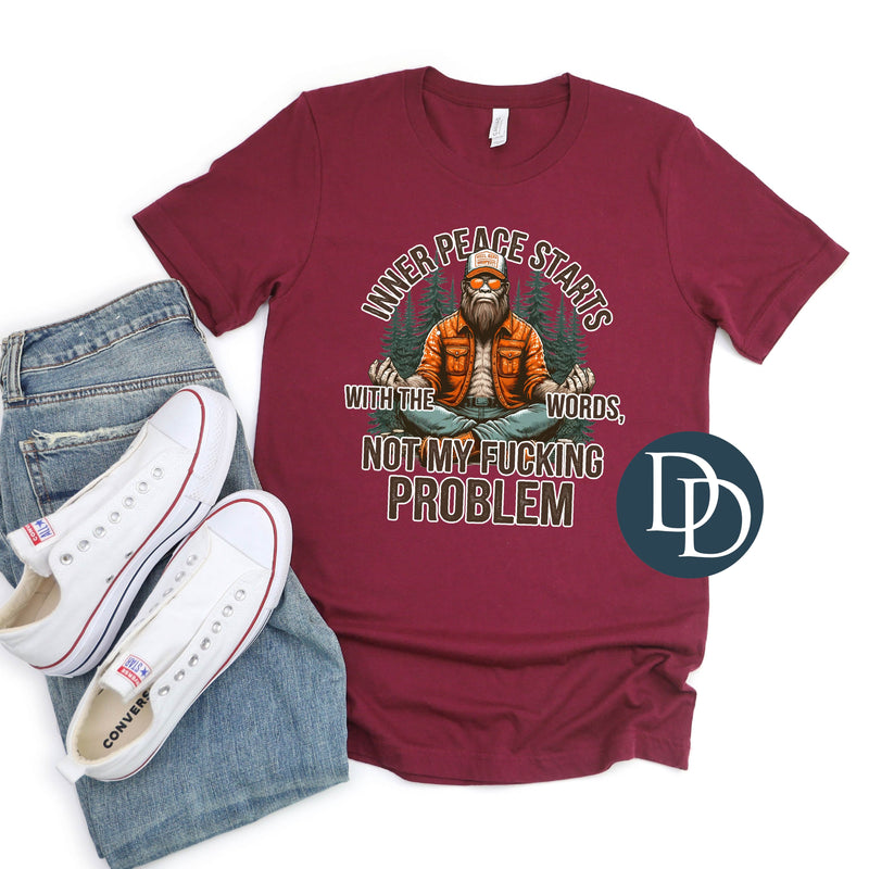 Big Foot Inner Peace Starts With *DTF Transfer*