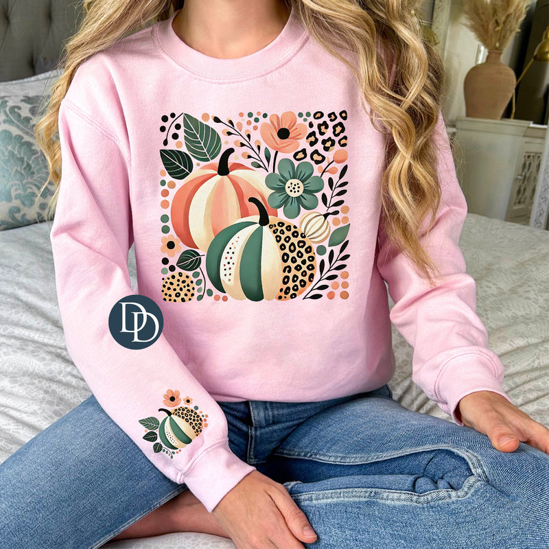 Boho Fall Pumpkin With Pocket Accent *DTF Transfer*