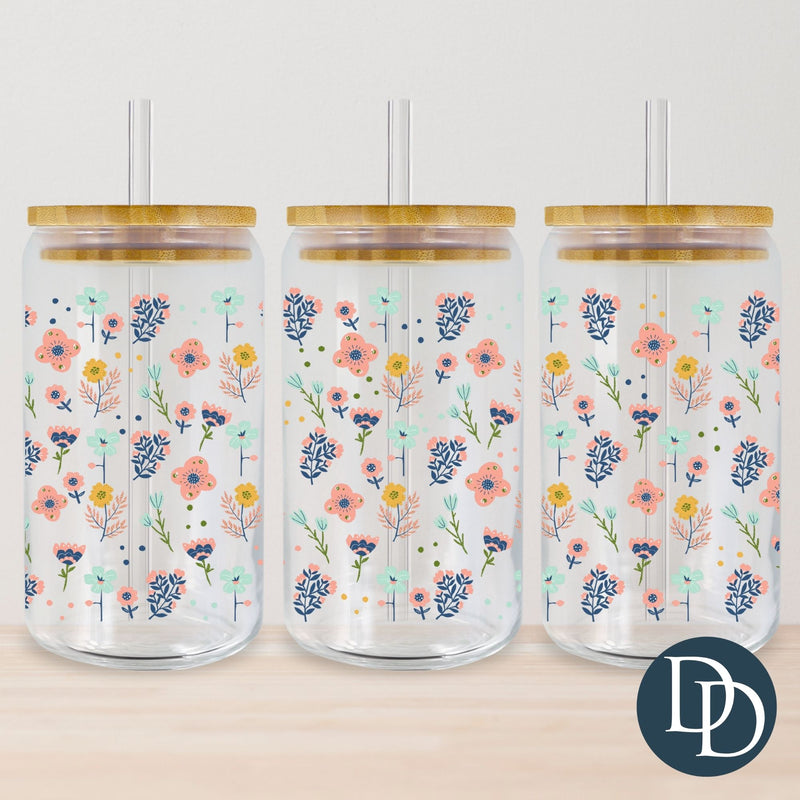 Boho Vibe Floral Summer Scene *UV DTF Cup Wrap*