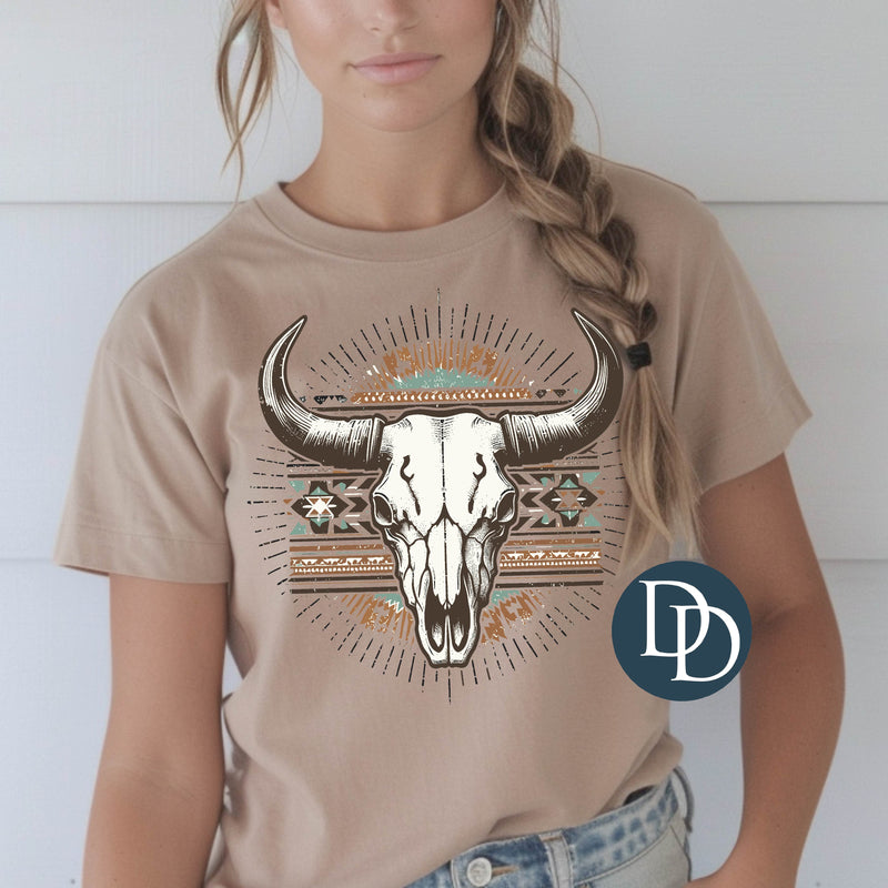 Boho Western Aztec Skull *DTF Transfer*