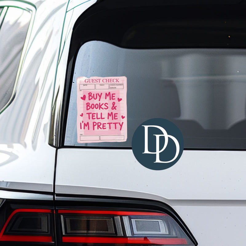 Buy Me Books Library Slip *UV DTF Decal*