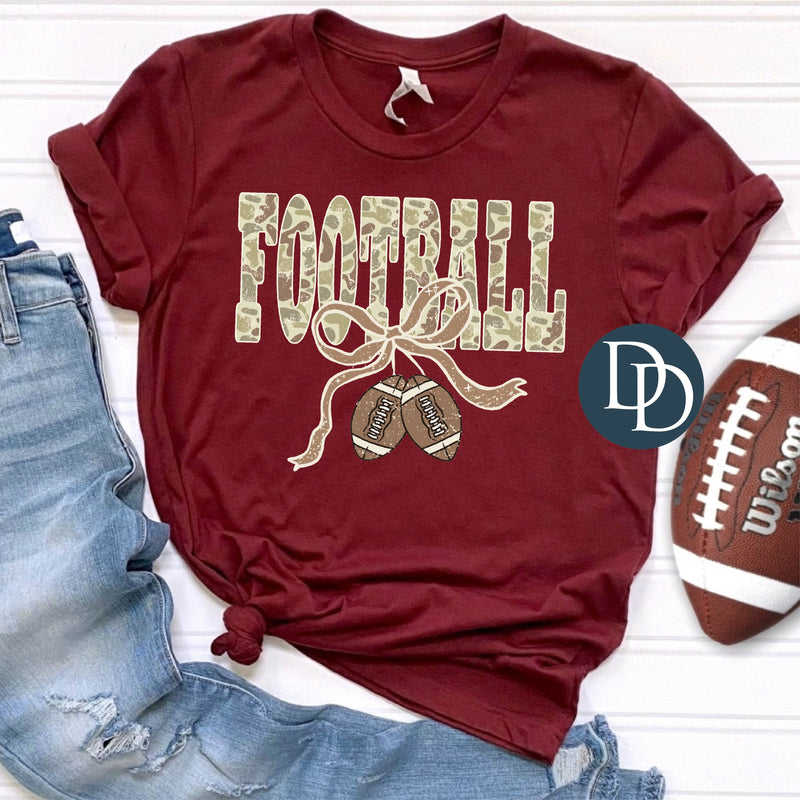 Camo Football Bow *DTF Transfer*