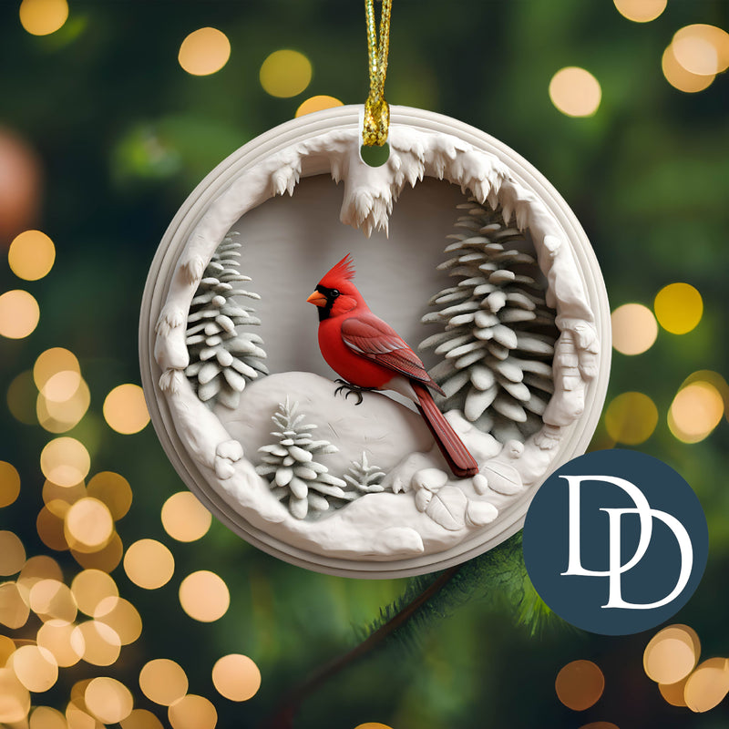 Cardinal *Sublimation Ornament Transfer*