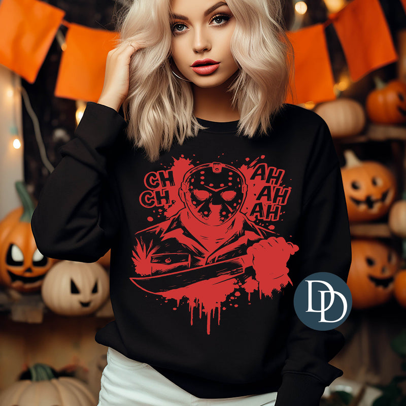 Ch Ch Ah Ah Ah Mask (Fire Red Ink) *Screen Print Transfer*