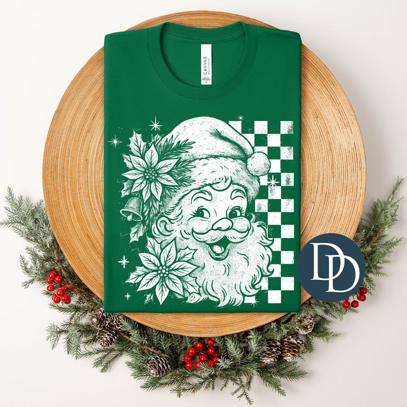 Checkered Vintage Santa Claus *DTF Transfer*