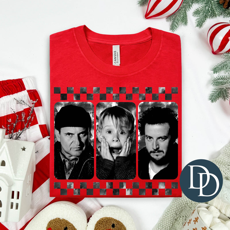 Christmas Alone Mugshots Black And White *DTF Transfer*