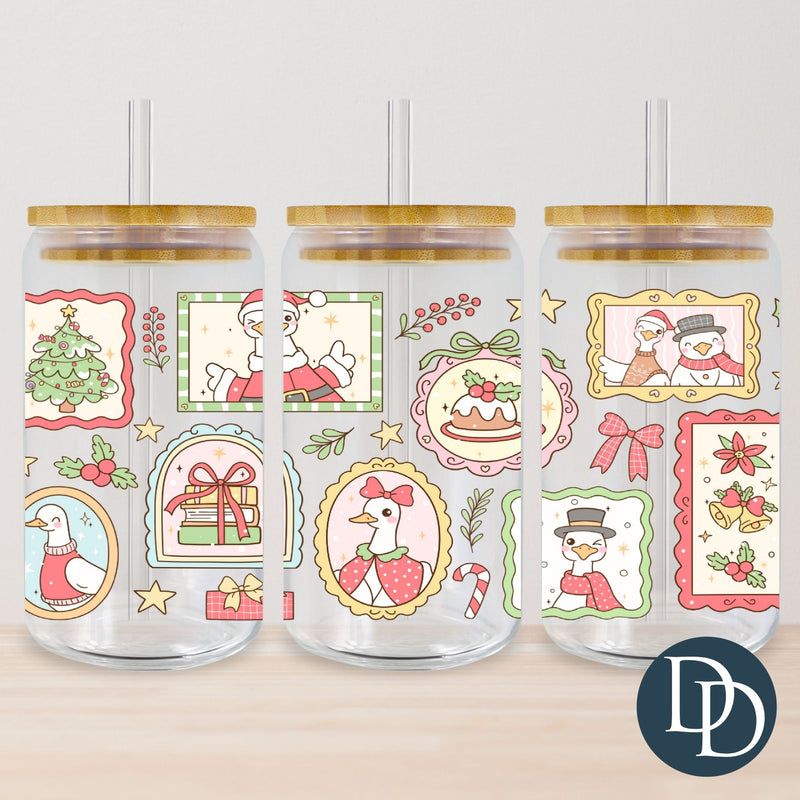Christmas Goose Stamps *UV DTF Cup Wrap*