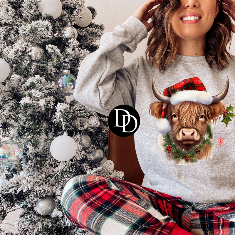 Christmas Highland Cow *DTF Transfer*