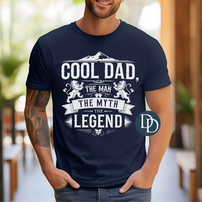 Cool Dad Mountain Lions (White Ink) - NOT RESTOCKING - *Screen Print Transfer*