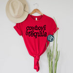 Cowboys And Tequila (Black Ink) *Screen Print Transfer*