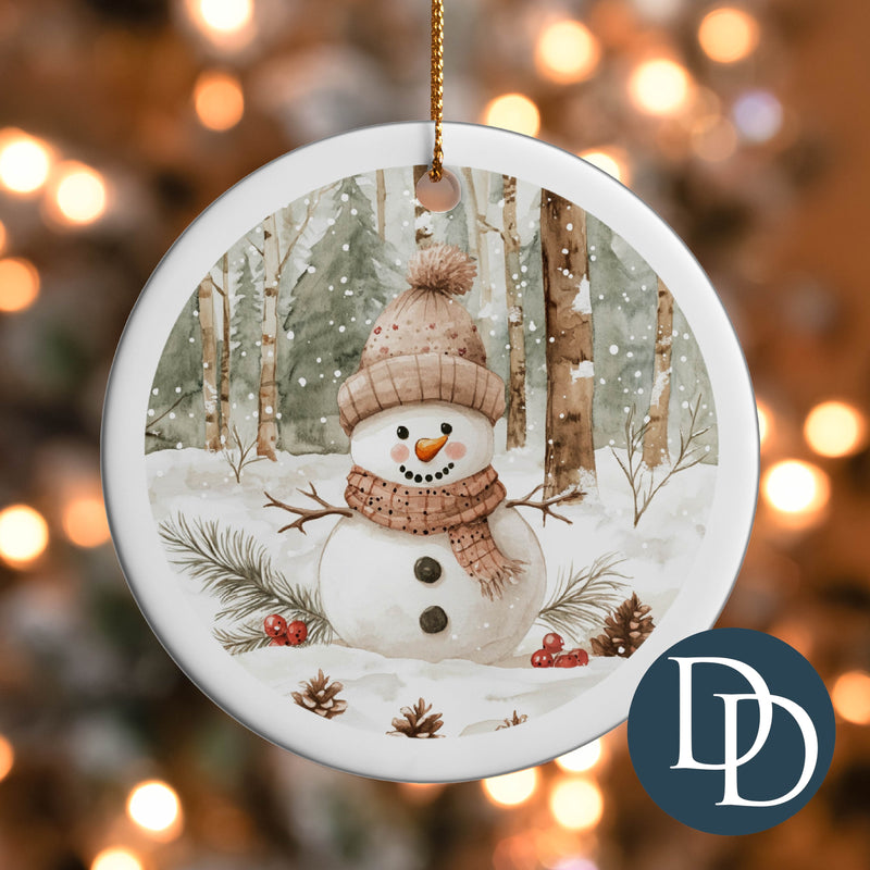 Cozy Forest Snowman *UV DTF Ornament Decal*