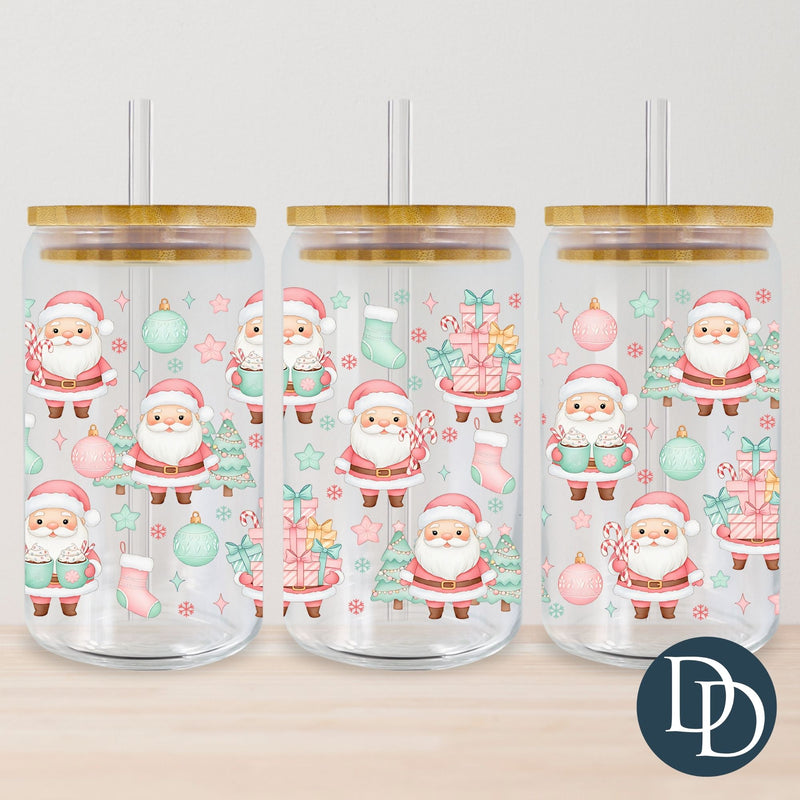 Cute Pastel Santa And Presents *UV DTF Cup Wrap*