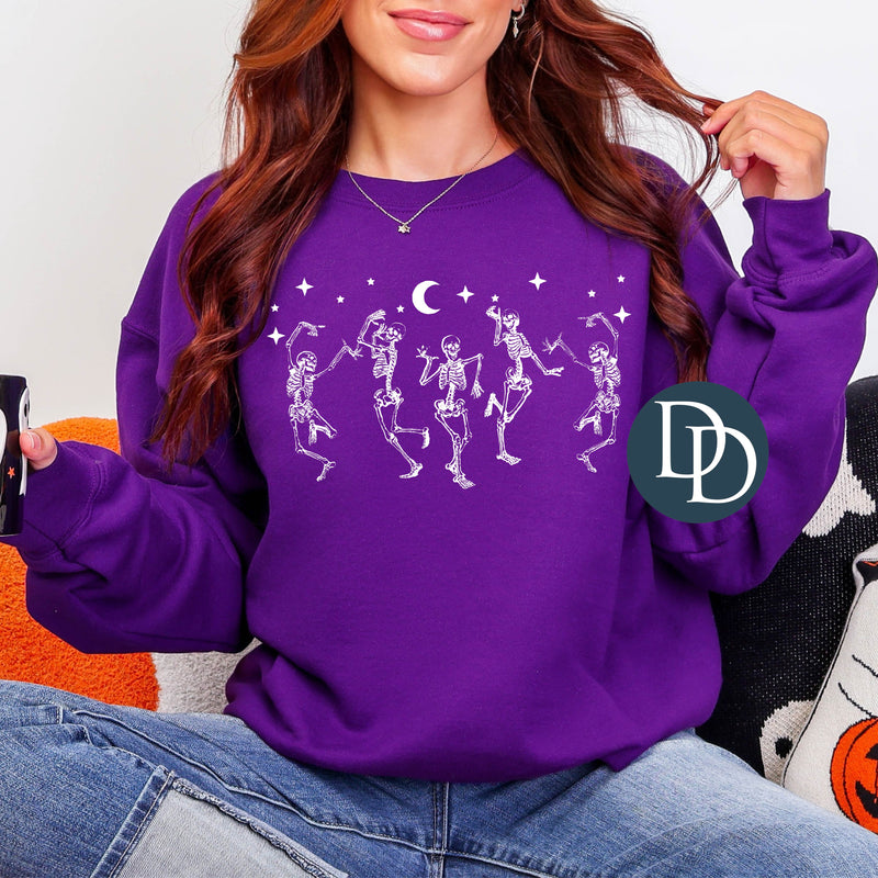 Dancing Skellie Crew (White Ink) *Screen Print Transfer*