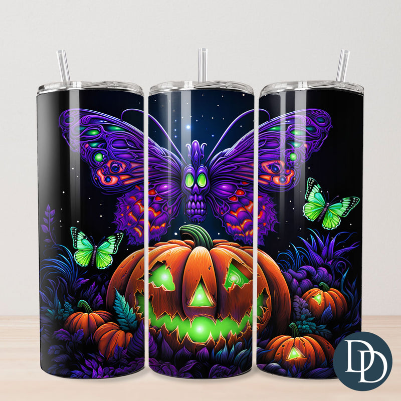 Deathmoth Pumpkin Tumbler Print *Sublimation Print Transfer*