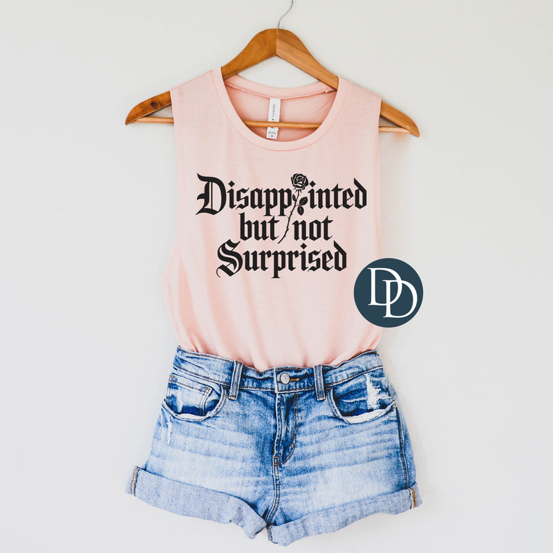 Disappointed but Not Surprised Rose with Hat Pocket Print (Black Ink) *Screen Print Transfer*