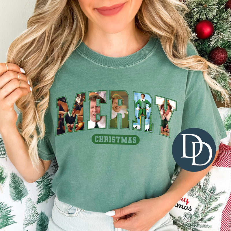 Elf Merry Christmas Varsity *DTF Transfer*