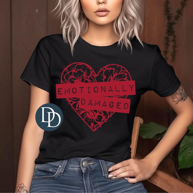 Emotionally Damaged (Red Ink) *Screen Print Transfer*