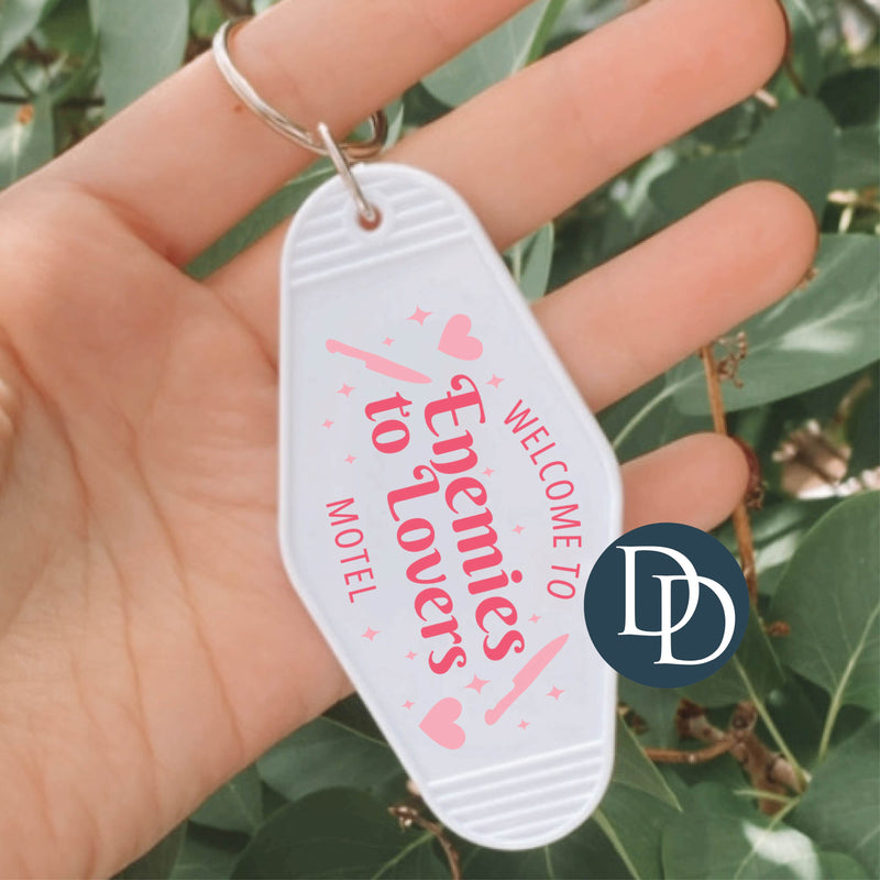Enemies To Lovers Motel *Motel Keychain UV DTF Decal*